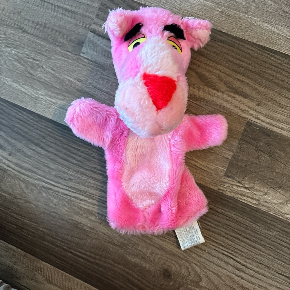 Vintage Pink Panther 1989 Plush Puppet Toy